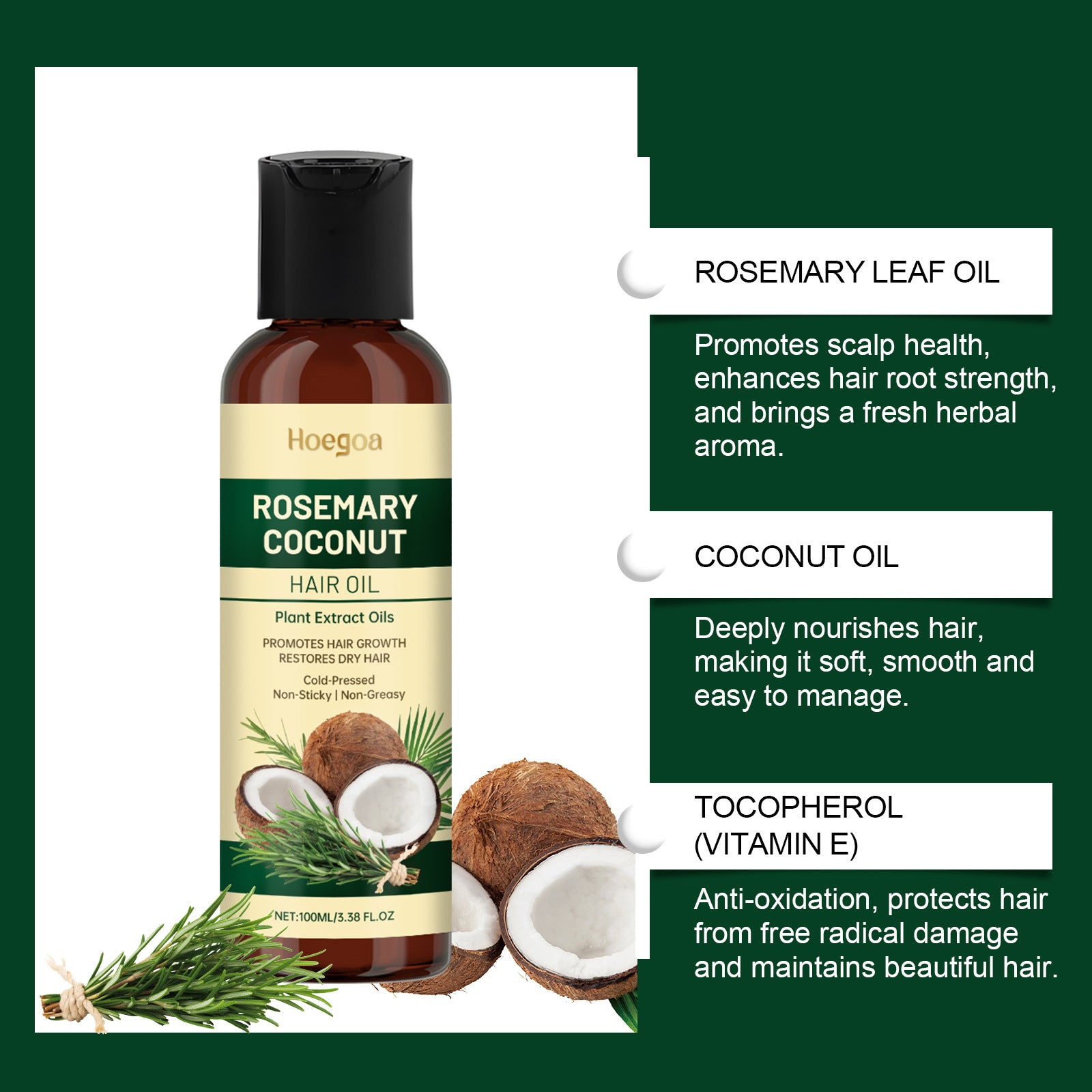 ThermaLux Living Rosemary and Coconut Hair Growth Oil bottle