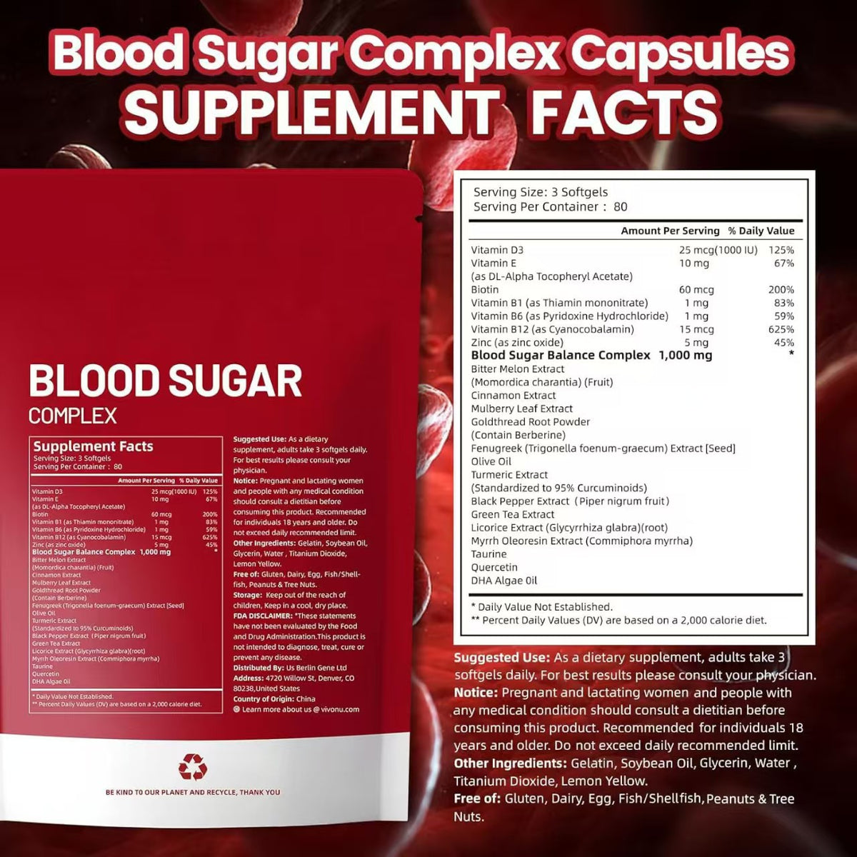 Blood Sugar Support Soft Capsules